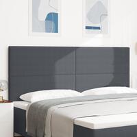 Sengegavl Enkel Design Mørkegrå 200 cm Cordurojstof