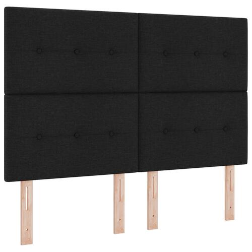 Sengegavl Knap Tuftet Sort 140 cm Stof