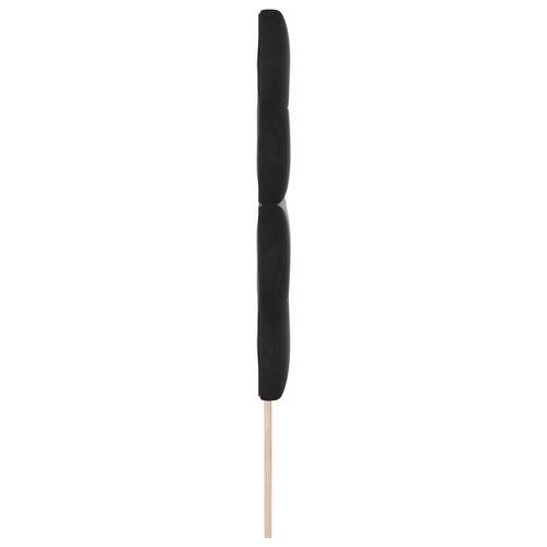Sengegavl med knapdetaljer Sort 160 cm Fløjl