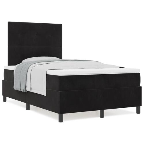 Boxspring Seng med Madras Sort 120x200 cm Velvet