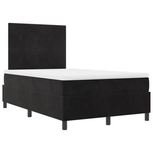 Boxspring Seng med Madras Sort 120x200 cm Velvet