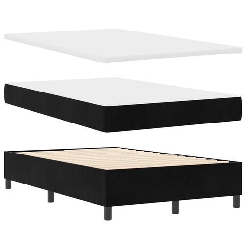 Boxspring Seng med Madras Sort 120x200 cm Velvet