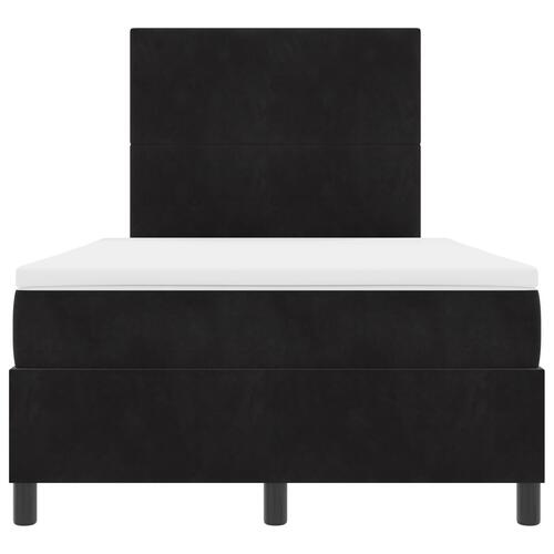 Boxspring Seng med Madras Sort 120x200 cm Velvet