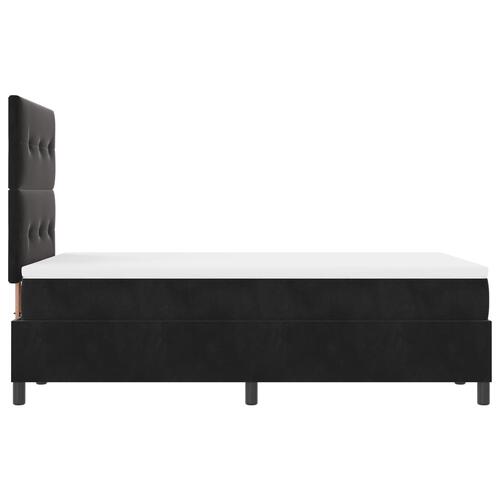 Boxspring Seng med Madras Sort 120x200 cm Velvet