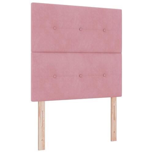 Box Spring Seng med Madras Pink 120x200 cm Fløjl