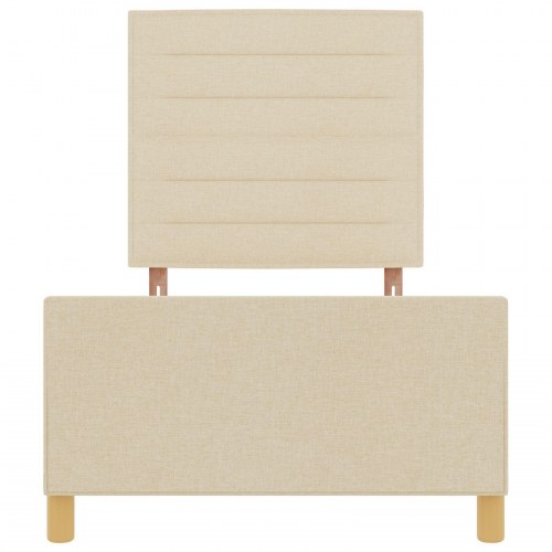Creme Senge Ramme 100x200 cm Stof