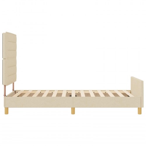 Creme Senge Ramme 100x200 cm Stof