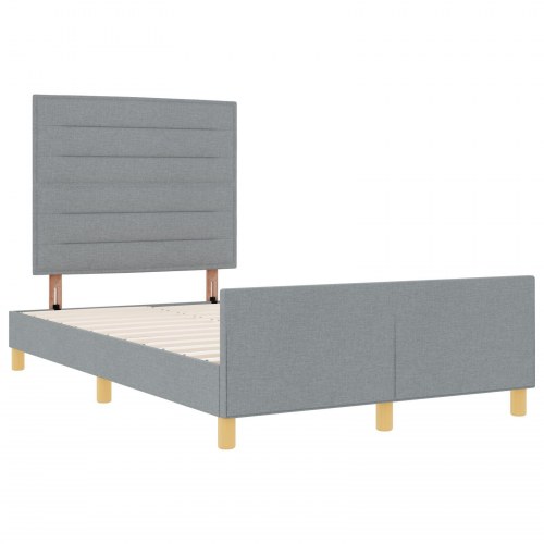 Sengramme Lysegrå 120x190 cm Stof