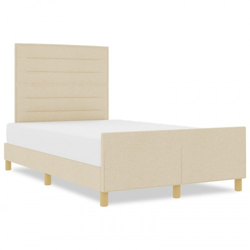 Cremefarvet Sengramme 140x190 cm Stof