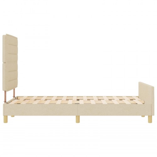 Cremefarvet Sengramme 140x190 cm Stof