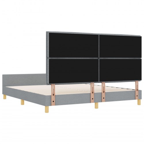 lamelbund Lys Grå 180x200 cm Stof