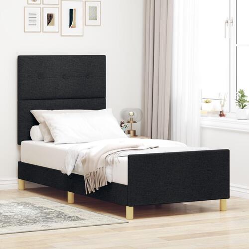 Sengeramme Sort 80x200 cm Stof