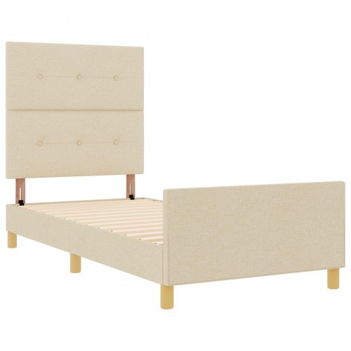 Sengestel Creme 100x200 cm Stof
