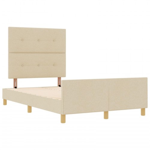 Sengestel i Creme, 120x190 cm, Lavet af Stof