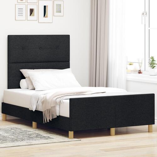 Sengekramme Sort 120x200 cm Stof