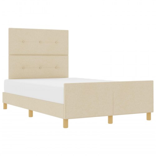 Sengestel Creme 120x200 cm Stof