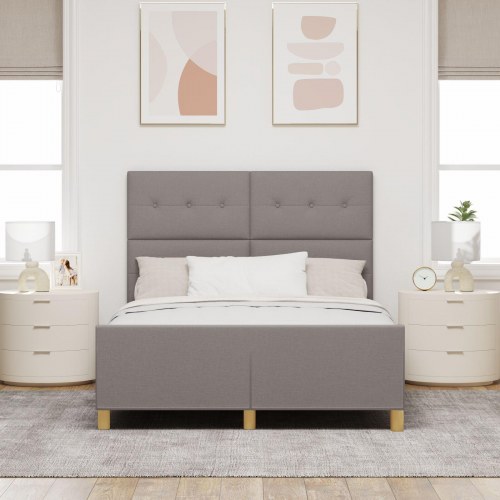 Sengestel Taupe 140x190 cm Stof