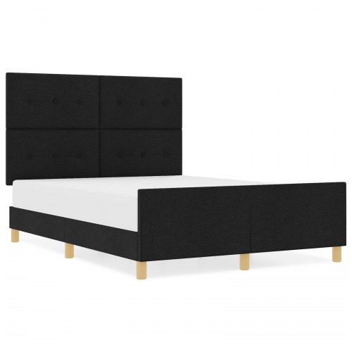 Sengestel Sort 160x200 cm Stof