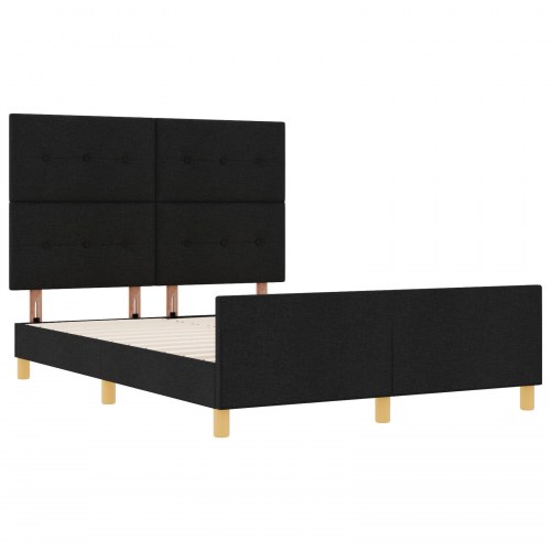 Sengestel Sort 160x200 cm Stof