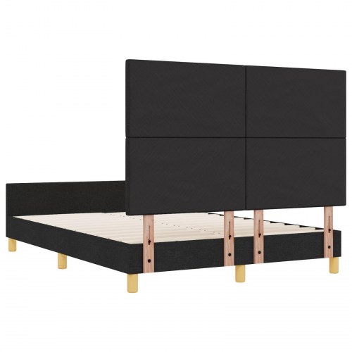 Sengestel Sort 160x200 cm Stof