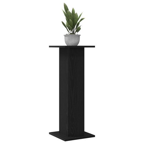 Plante Stativ 2 stk Sort Eg 30x30x80 cm Konstrueret Træ