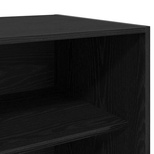 Garderobe Sort Eg 80x50x200 cm Bygget af Træ