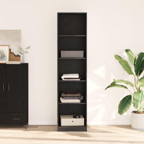Garderobe Sort Eg 50x50x200 cm Træ