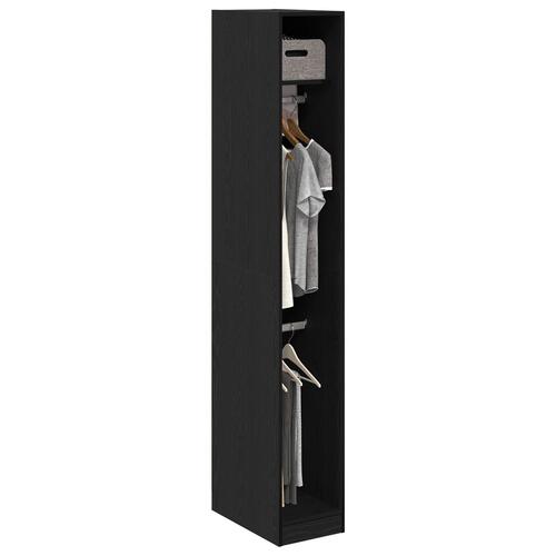 Garderobe i sort eg 30x50x200 cm lavet af konstrueret træ