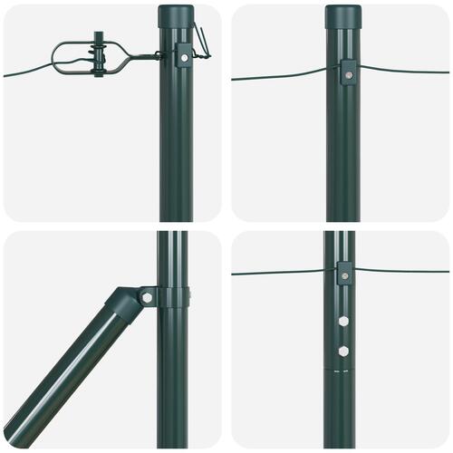Hegnsposts med Spyd 26 stk Ø32 mm 160 cm Galvaniseret Stål