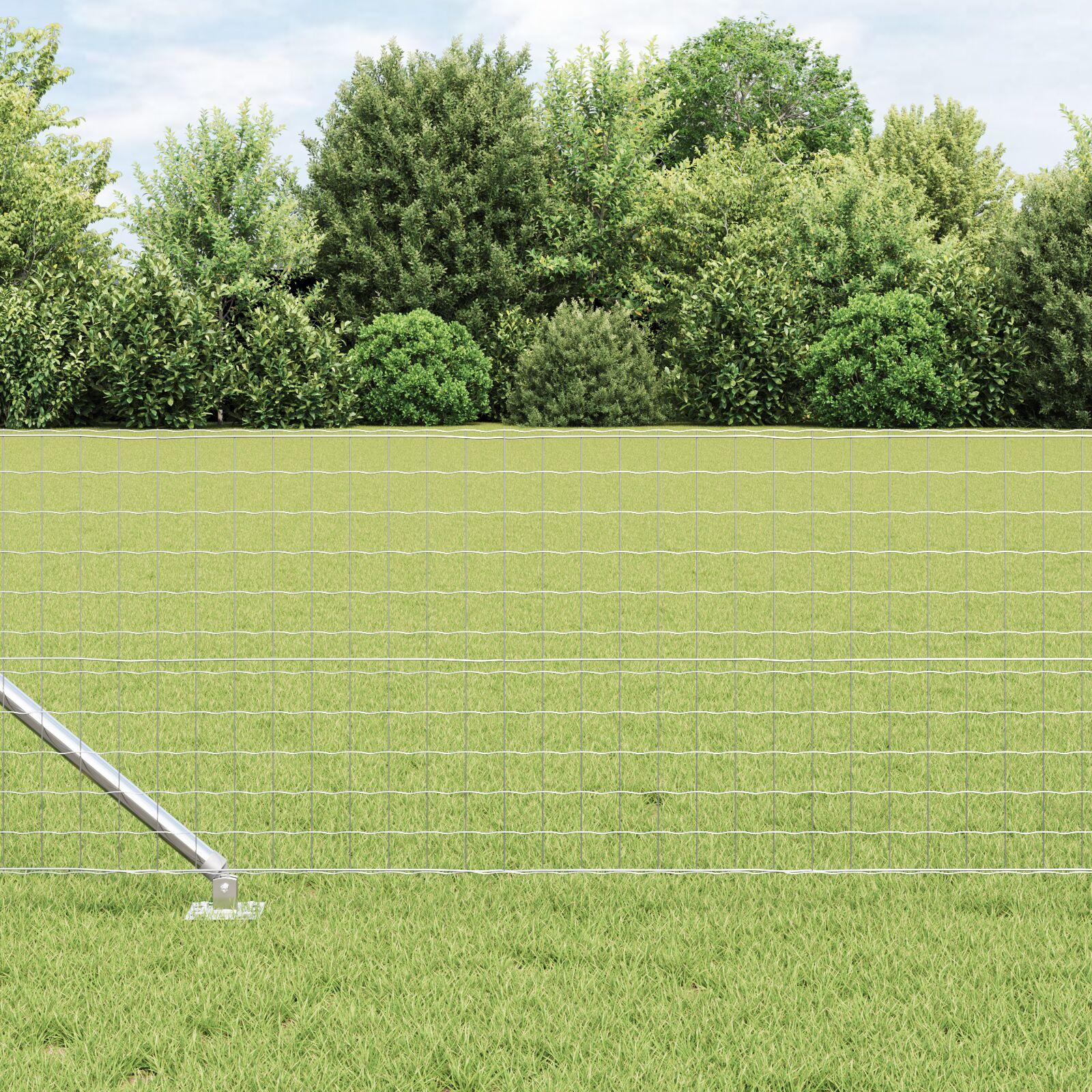 Hegnspæle med Spike 26 stk Ø32 mm 80 cm Galvaniseret Stål