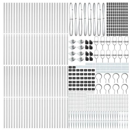 Staklanger med spyd 52 stk Ø32 mm 180 cm Galvaniseret stål