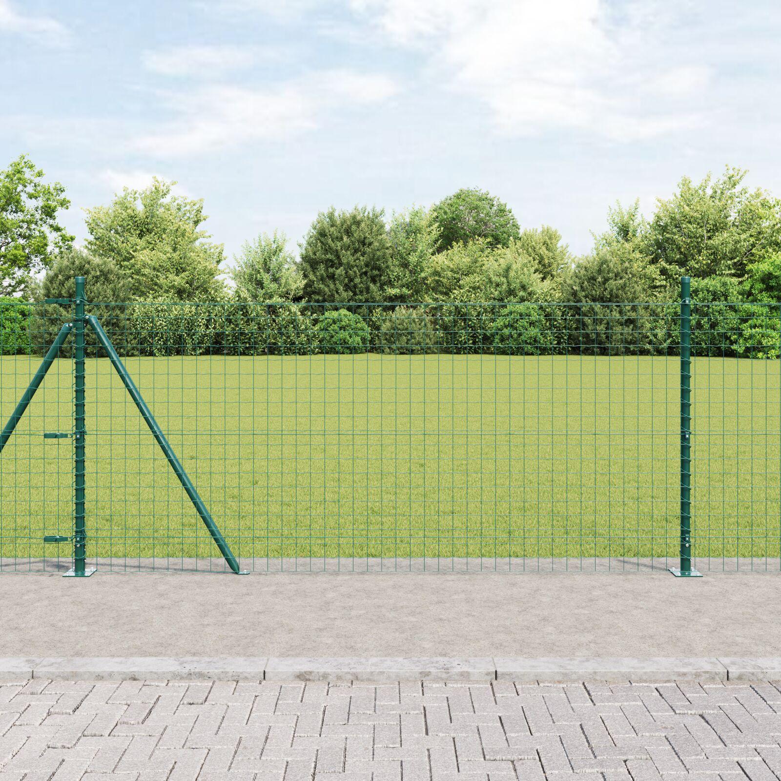 Hegnspæle Sæt af 52 Grøn Pulverlakeret stål 3.2 x 3.2 x 90 cm