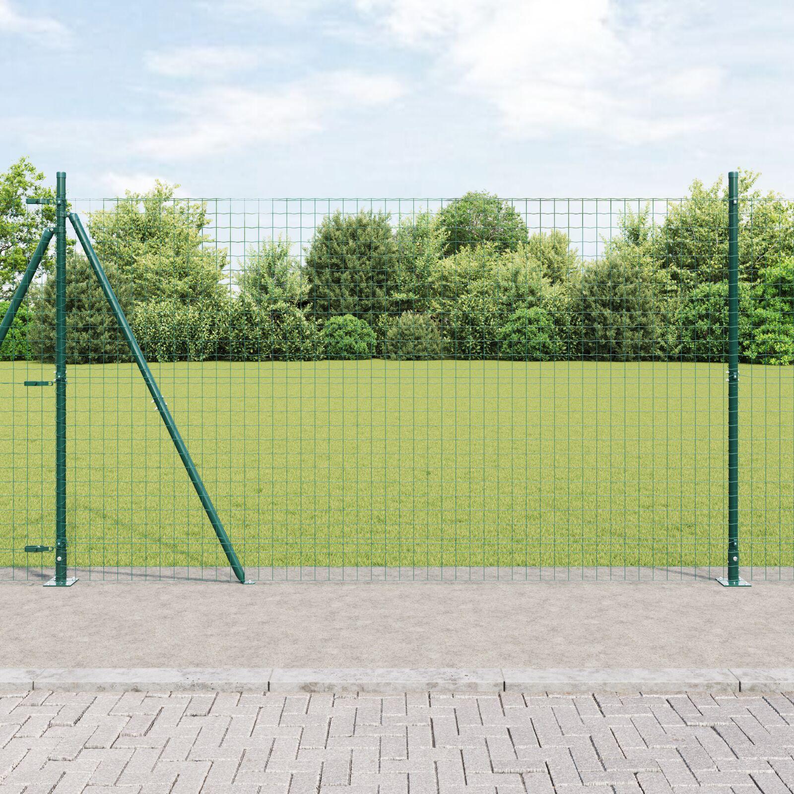 Hegnstolper Sæt af 104 Grøn Beton 3.2 x 3.2 x 88.5 cm Slidstærk