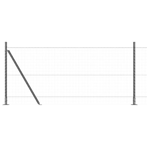 Hegnsposts Sæt af 26 Grå Beton 3.2 x 3.2 x 90 cm Holdbar