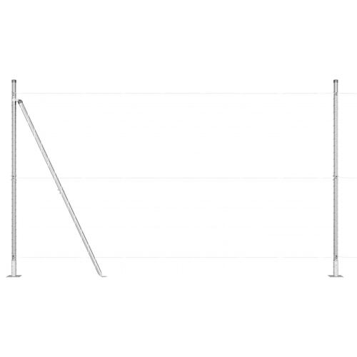 Hegnsposter Sæt af 104 Galvaniseret stål 3.2 x 3.2 x 88.5 cm