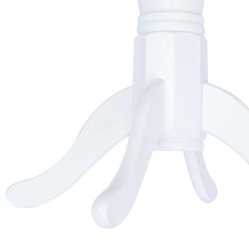 Spisebord 106 cm massivt gummitræ hvid og brun