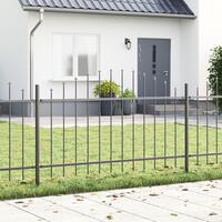 Havehegn med Bue Top Grå 5,1x1 m Stål