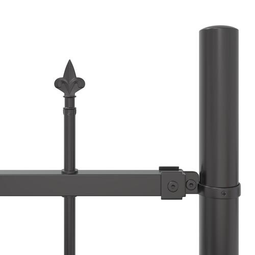 Havehegn med bue-top Grå 8,5x1,25 m Stål