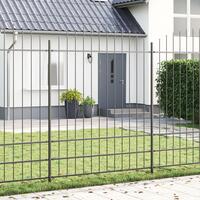 Havehegn med Bue Top Grå 10,2x2 m Stål