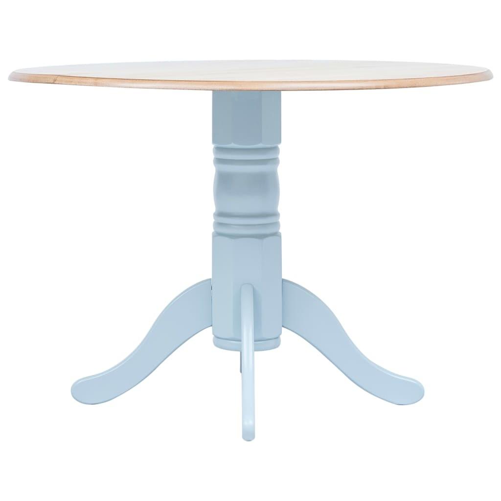 Spisebord 106 cm massivt gummitræ grå og brun