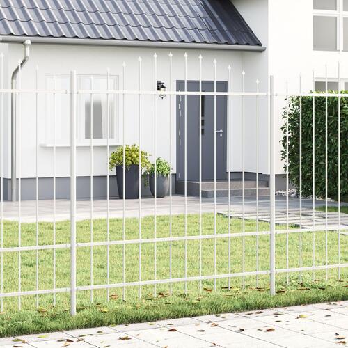 Havehegn med bue-top Hvid 5,1x1,75 m Stål