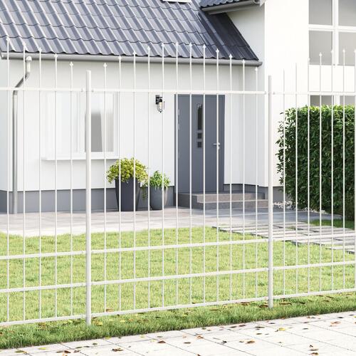 Havehegn med Bue Top Hvid 5,1x2 m Stål