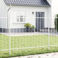 Havehegn med Buetop Hvid 8,5x1,25 m Stål