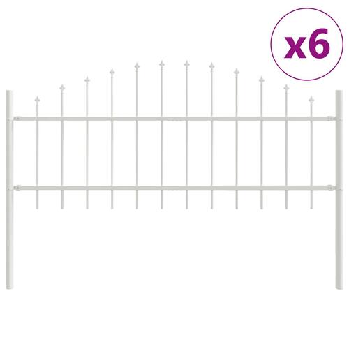 Havehegn med Bue Stål Hvid 10,2x0,75 m