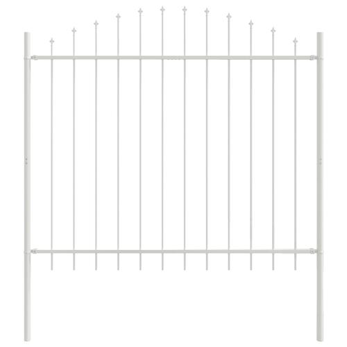 Havehegn med Bue Top Hvid 13,6x1,25 m Stål