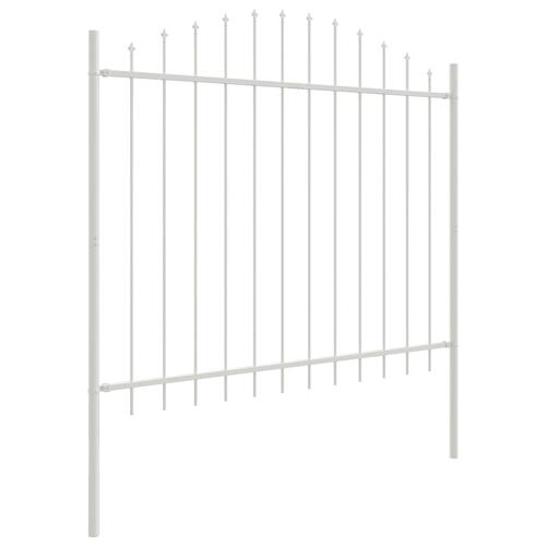 Havehegn med bue-top Hvid 13,6x1,5 m Stål