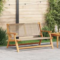 Havebænk Beige 122x76x73,5 cm Solid Akacietræ