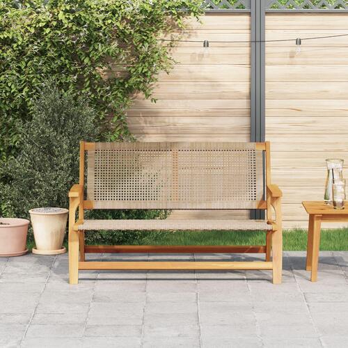 Havebænk Beige 122x76x73,5 cm Solid Akacietræ