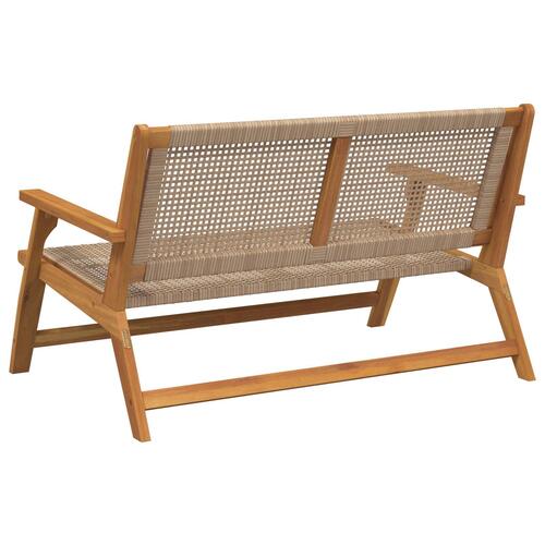 Havebænk Beige 122x76x73,5 cm Solid Akacietræ