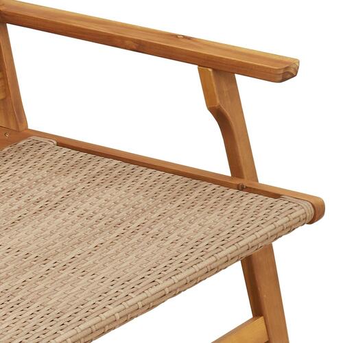 Havebænk Beige 122x76x73,5 cm Solid Akacietræ